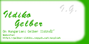 ildiko gelber business card